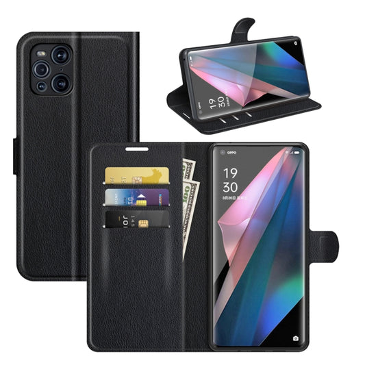 For OPPO Find X3 Pro / Find X3 Litchi Texture Horizontal Flip Protective Case with Holder &amp; Card Slots &amp; Wallet, For OPPO Find X3 Pro