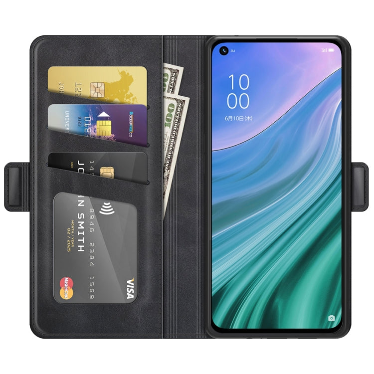 For OPPO A54 5G / A93 5G / A74 5G Dual-side Magnetic Buckle Horizontal Flip Leather Case with Holder & Card Slots & Wallet, For OPPO A54 5G