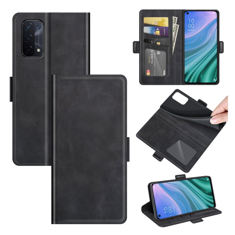 For OPPO A54 5G / A93 5G / A74 5G Dual-side Magnetic Buckle Horizontal Flip Leather Case with Holder &amp; Card Slots &amp; Wallet, For OPPO A54 5G