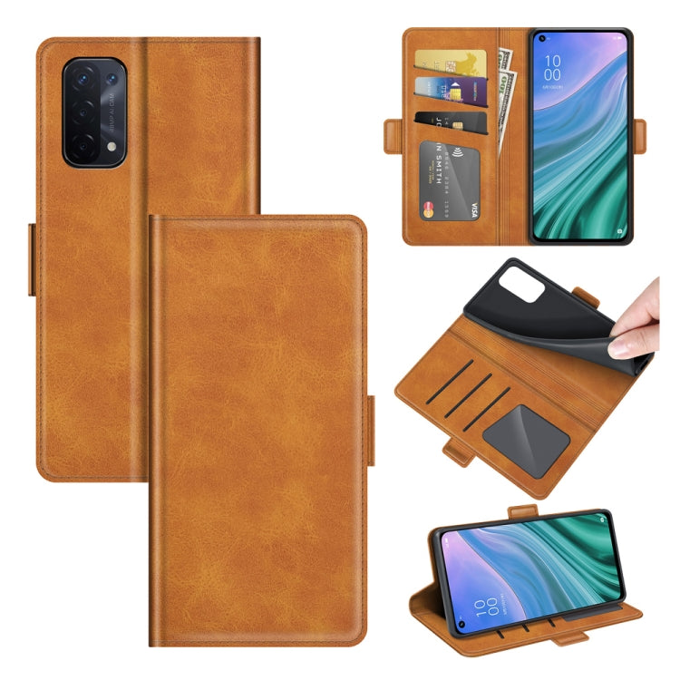 For OPPO A54 5G / A93 5G / A74 5G Dual-side Magnetic Buckle Horizontal Flip Leather Case with Holder & Card Slots & Wallet, For OPPO A54 5G