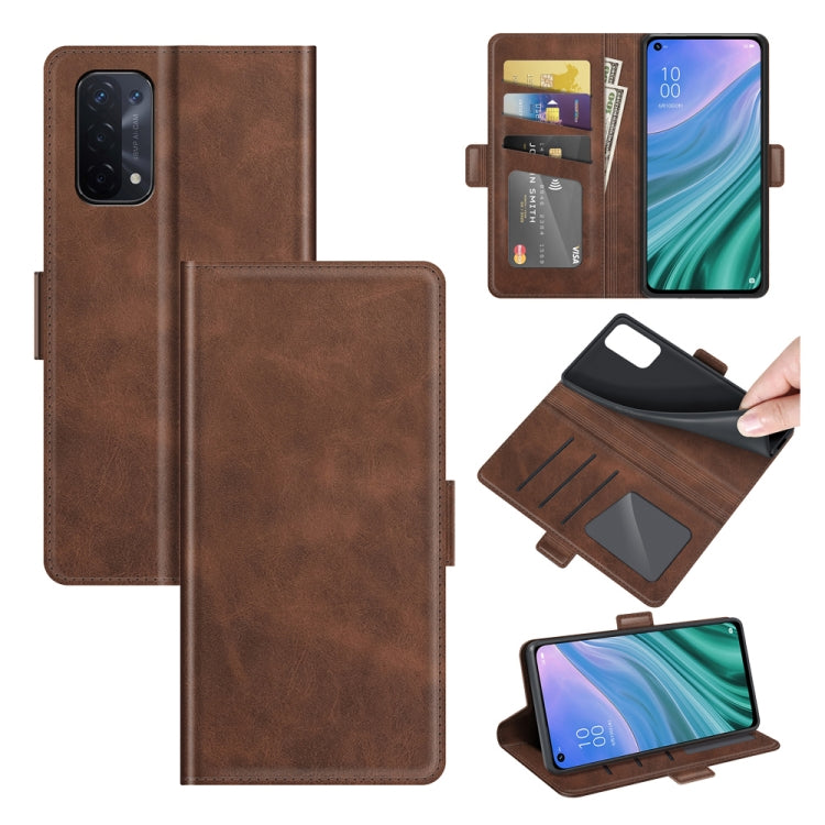For OPPO A54 5G / A93 5G / A74 5G Dual-side Magnetic Buckle Horizontal Flip Leather Case with Holder &amp; Card Slots &amp; Wallet, For OPPO A54 5G