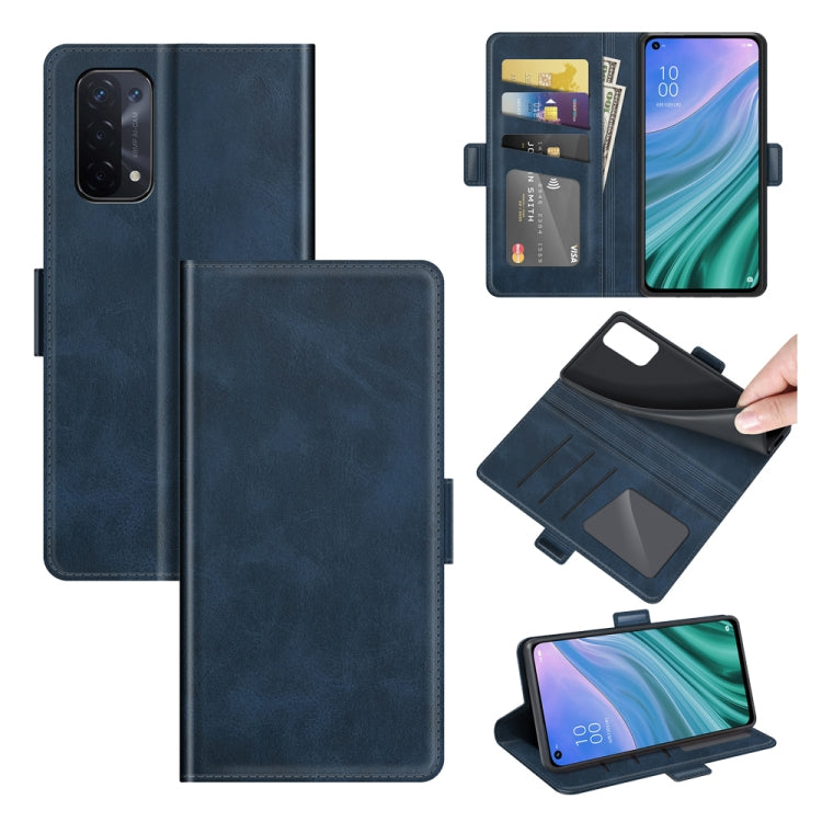 For OPPO A54 5G / A93 5G / A74 5G Dual-side Magnetic Buckle Horizontal Flip Leather Case with Holder &amp; Card Slots &amp; Wallet, For OPPO A54 5G