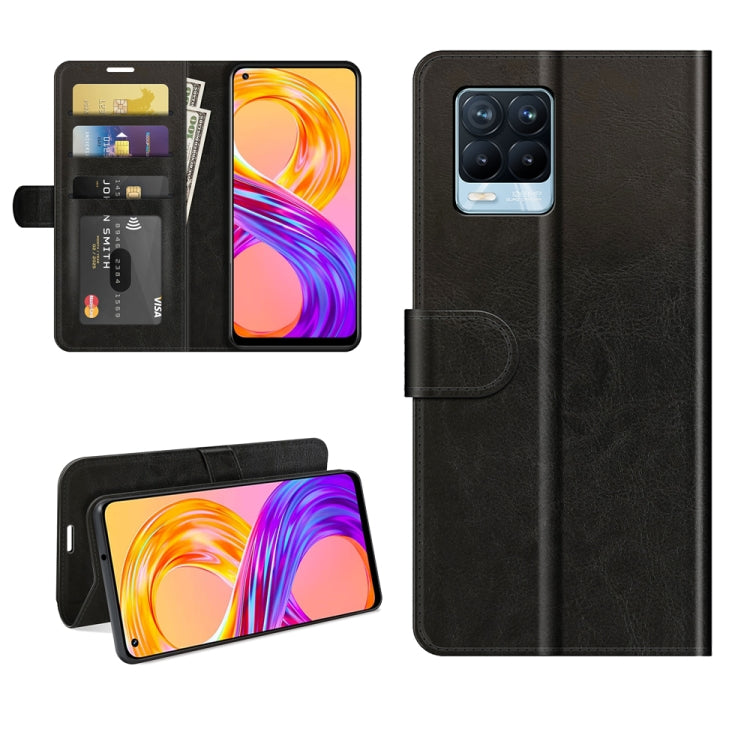 For OPPO Realme 8 / 8 Pro 4G R64 Texture Single Horizontal Flip Protective Case with Holder &amp; Card Slots &amp; Wallet&amp; Photo Frame, For OPPO Realme 8