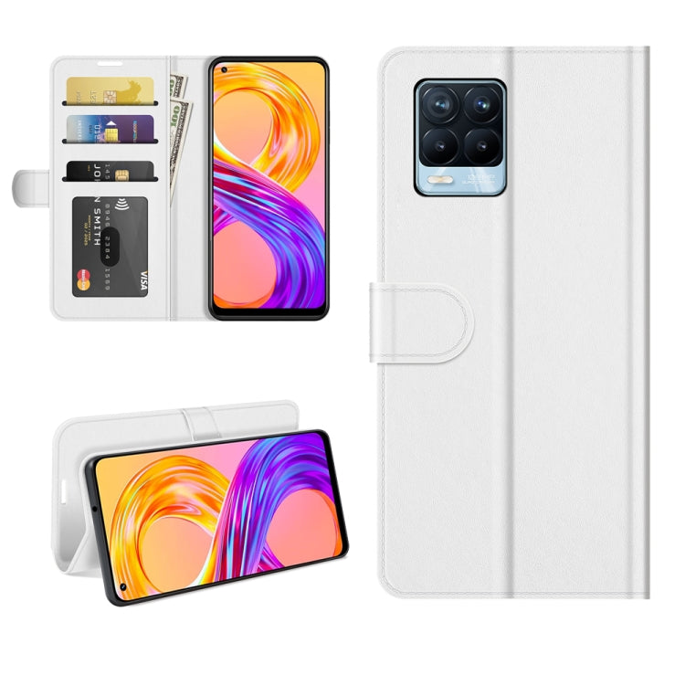 For OPPO Realme 8 / 8 Pro 4G R64 Texture Single Horizontal Flip Protective Case with Holder &amp; Card Slots &amp; Wallet&amp; Photo Frame, For OPPO Realme 8