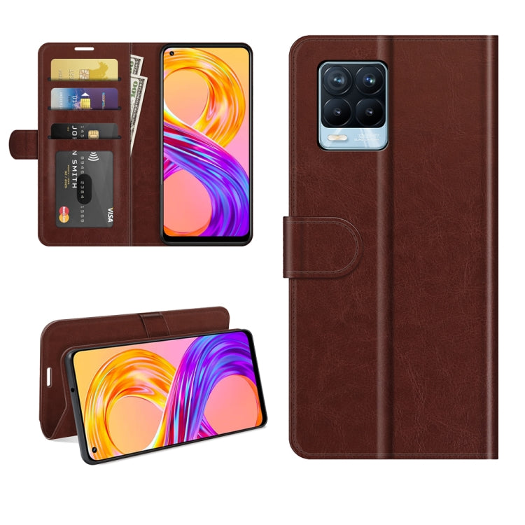 For OPPO Realme 8 / 8 Pro 4G R64 Texture Single Horizontal Flip Protective Case with Holder & Card Slots & Wallet& Photo Frame, For OPPO Realme 8