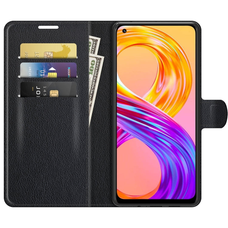 For OPPO Realme 8 / 8 Pro 4G Litchi Texture Horizontal Flip Protective Case with Holder & Card Slots & Wallet, For OPPO Realme 8