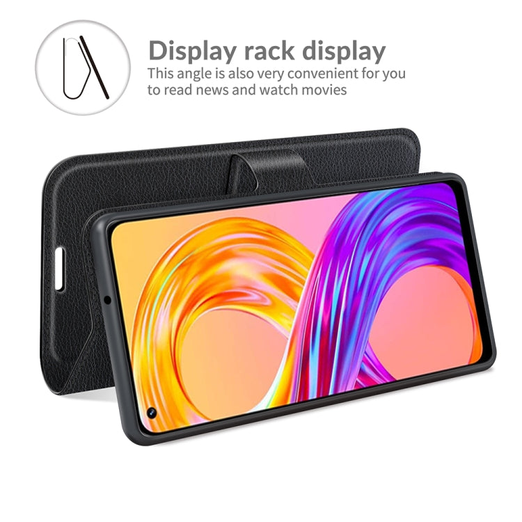 For OPPO Realme 8 / 8 Pro 4G Litchi Texture Horizontal Flip Protective Case with Holder & Card Slots & Wallet, For OPPO Realme 8