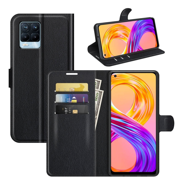 For OPPO Realme 8 / 8 Pro 4G Litchi Texture Horizontal Flip Protective Case with Holder & Card Slots & Wallet, For OPPO Realme 8