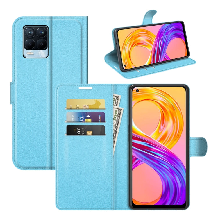 For OPPO Realme 8 / 8 Pro 4G Litchi Texture Horizontal Flip Protective Case with Holder & Card Slots & Wallet, For OPPO Realme 8