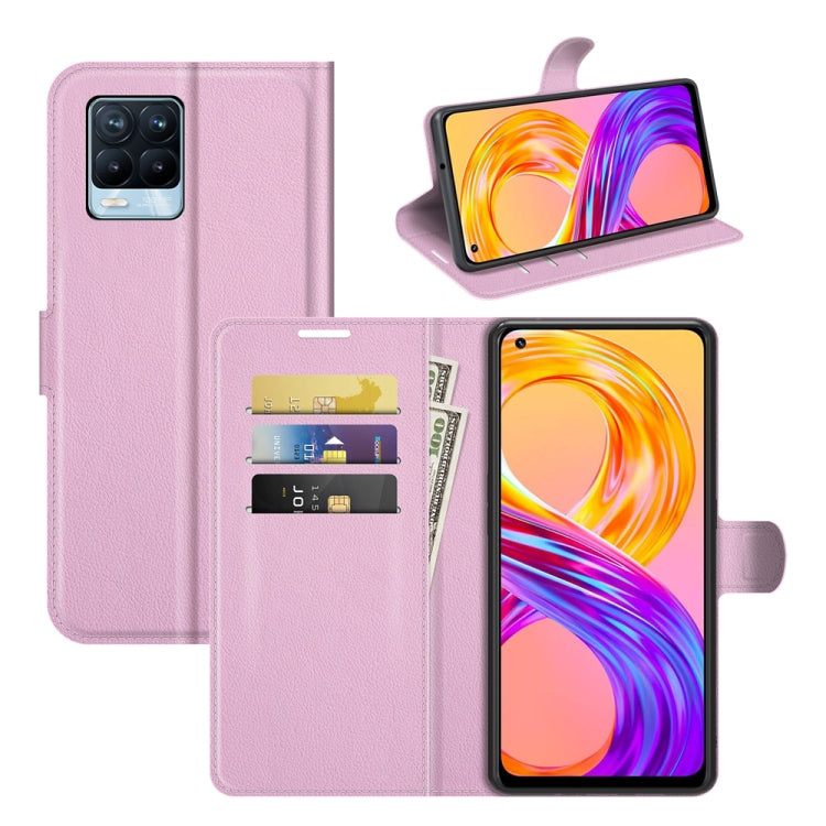 For OPPO Realme 8 / 8 Pro 4G Litchi Texture Horizontal Flip Protective Case with Holder & Card Slots & Wallet, For OPPO Realme 8