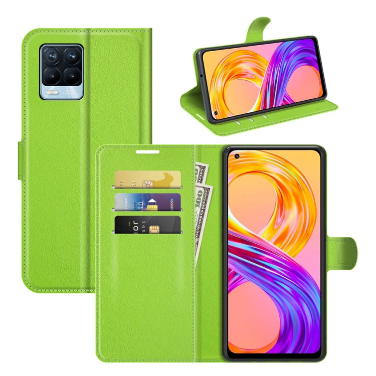 For OPPO Realme 8 / 8 Pro 4G Litchi Texture Horizontal Flip Protective Case with Holder & Card Slots & Wallet, For OPPO Realme 8