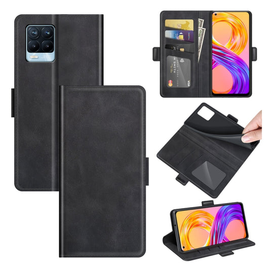 For OPPO Realme 8 / Realme 8 Pro Dual-side Magnetic Buckle Horizontal Flip Leather Case with Holder &amp; Card Slots &amp; Wallet, For OPPO Realme 8