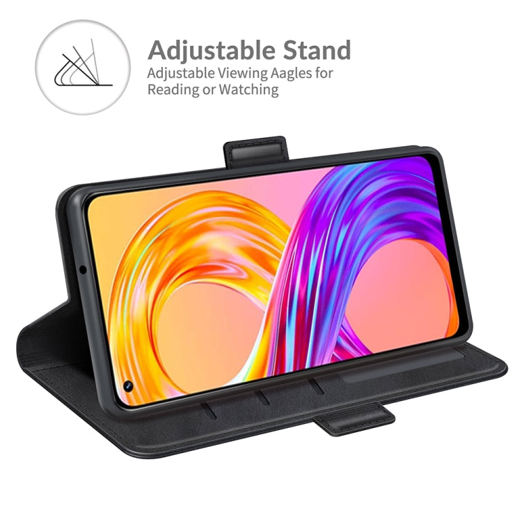 For OPPO Realme 8 / Realme 8 Pro Dual-side Magnetic Buckle Horizontal Flip Leather Case with Holder &amp; Card Slots &amp; Wallet, For OPPO Realme 8