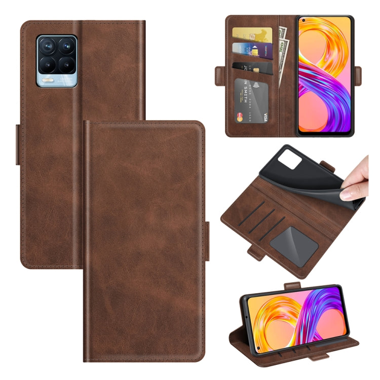 For OPPO Realme 8 / Realme 8 Pro Dual-side Magnetic Buckle Horizontal Flip Leather Case with Holder & Card Slots & Wallet, For OPPO Realme 8