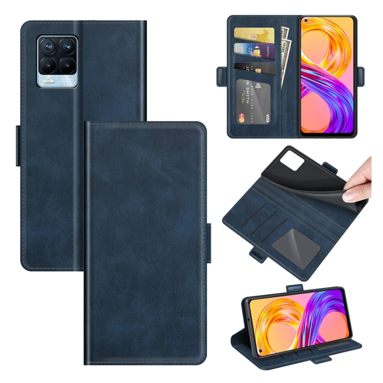 For OPPO Realme 8 / Realme 8 Pro Dual-side Magnetic Buckle Horizontal Flip Leather Case with Holder &amp; Card Slots &amp; Wallet, For OPPO Realme 8