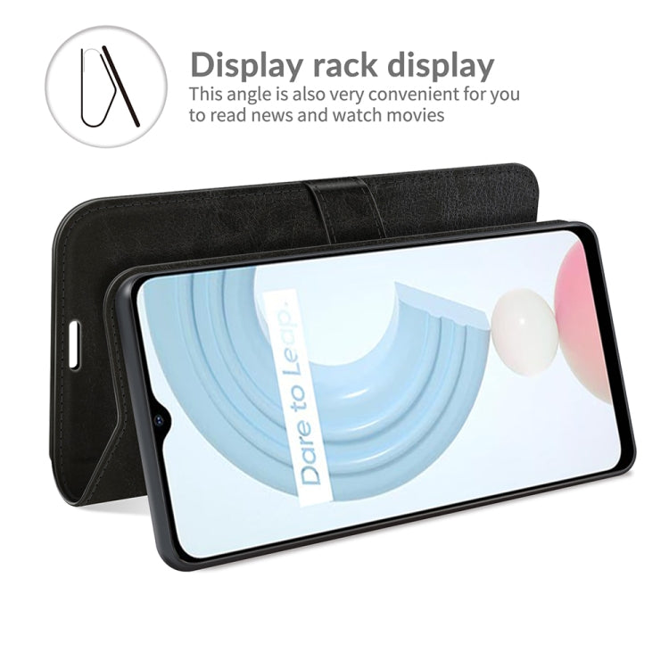 For OPPO Realme C21 R64 Texture Single Horizontal Flip Protective Case with Holder & Card Slots & Wallet & Photo Frame, For OPPO Realme C21