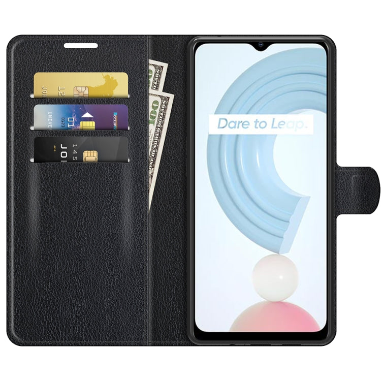 For OPPO Realme C21 Litchi Texture Horizontal Flip Protective Case with Holder & Card Slots & Wallet, For OPPO Realme C21