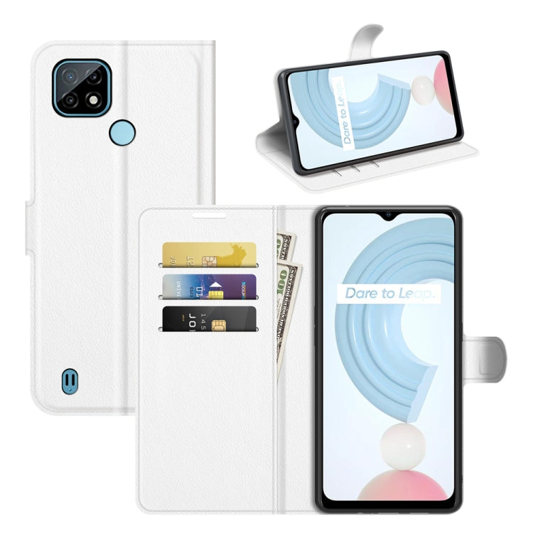 For OPPO Realme C21 Litchi Texture Horizontal Flip Protective Case with Holder & Card Slots & Wallet, For OPPO Realme C21