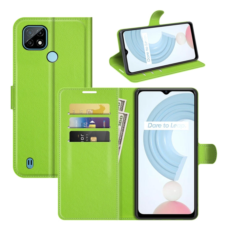 For OPPO Realme C21 Litchi Texture Horizontal Flip Protective Case with Holder & Card Slots & Wallet, For OPPO Realme C21