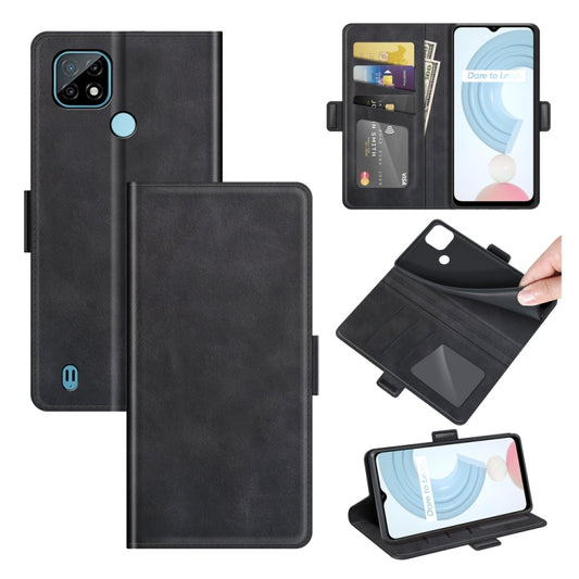 For OPPO Realme C21 Dual-side Magnetic Buckle Horizontal Flip Leather Case with Holder &amp; Card Slots &amp; Wallet, For OPPO Realme C21