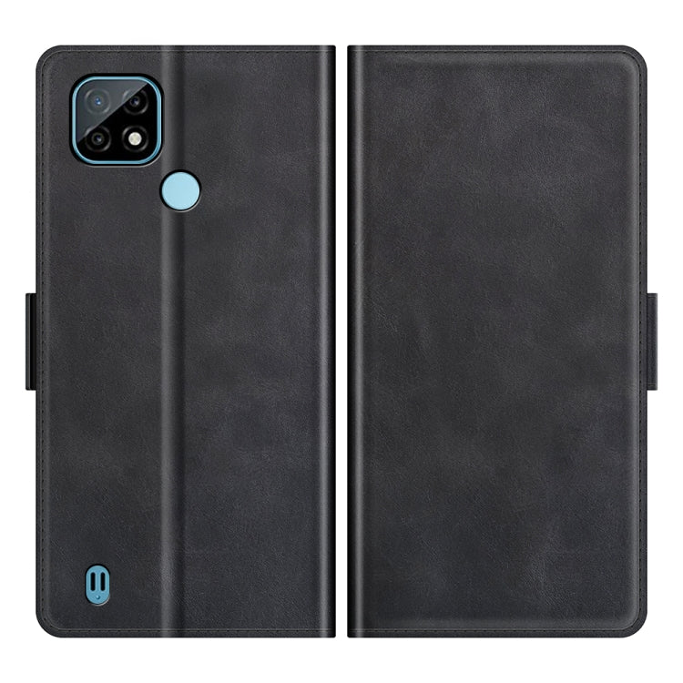 For OPPO Realme C21 Dual-side Magnetic Buckle Horizontal Flip Leather Case with Holder & Card Slots & Wallet, For OPPO Realme C21