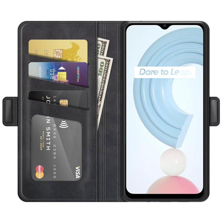 For OPPO Realme C21 Dual-side Magnetic Buckle Horizontal Flip Leather Case with Holder & Card Slots & Wallet, For OPPO Realme C21