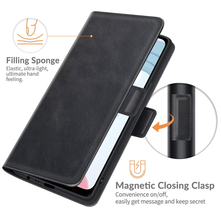 For OPPO Realme C21 Dual-side Magnetic Buckle Horizontal Flip Leather Case with Holder & Card Slots & Wallet, For OPPO Realme C21