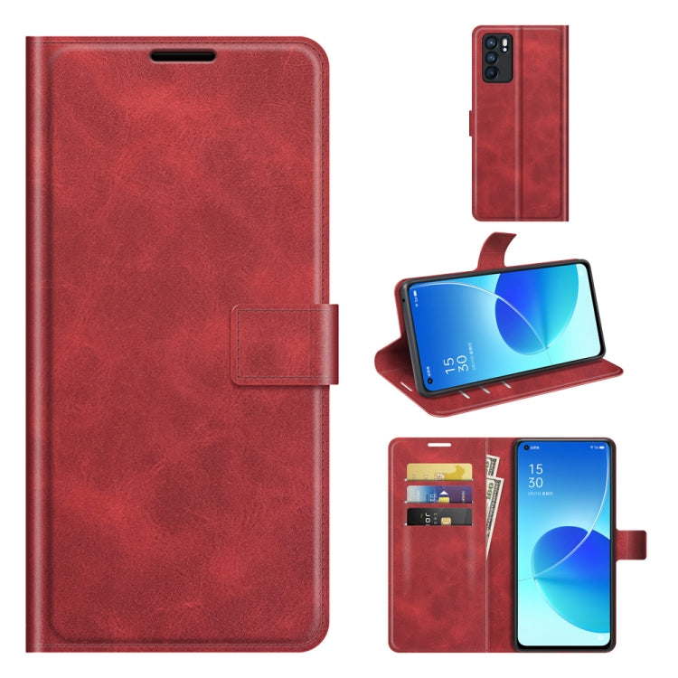 Retro Calf Pattern Buckle Horizontal Flip Leather Case with Holder & Card Slots & Wallet, For OPPO Reno6 5G, For OPPO Reno6 Pro 5G