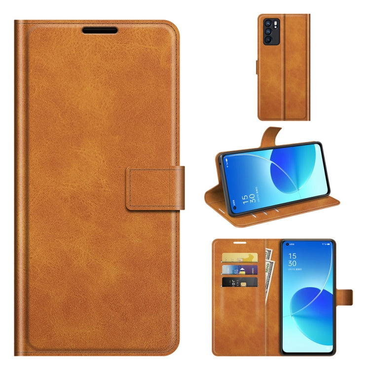 Retro Calf Pattern Buckle Horizontal Flip Leather Case with Holder & Card Slots & Wallet, For OPPO Reno6 5G, For OPPO Reno6 Pro 5G
