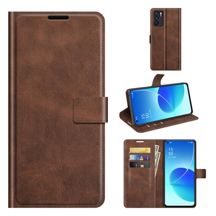 Retro Calf Pattern Buckle Horizontal Flip Leather Case with Holder & Card Slots & Wallet, For OPPO Reno6 5G, For OPPO Reno6 Pro 5G