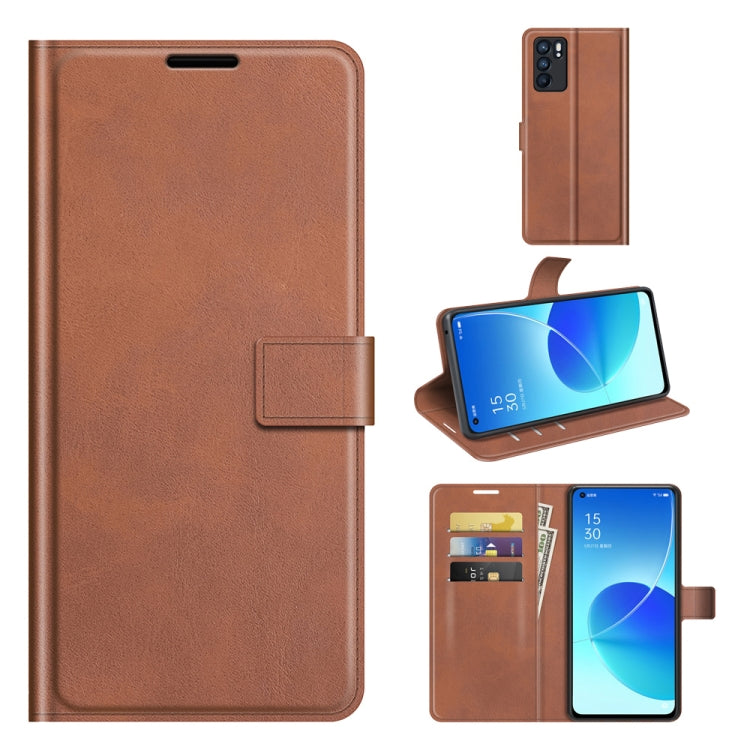 Retro Calf Pattern Buckle Horizontal Flip Leather Case with Holder & Card Slots & Wallet, For OPPO Reno6 5G, For OPPO Reno6 Pro 5G