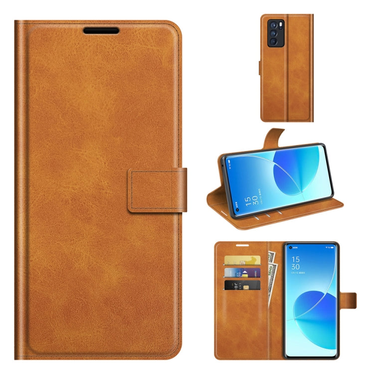 Retro Calf Pattern Buckle Horizontal Flip Leather Case with Holder & Card Slots & Wallet, For OPPO Reno6 5G, For OPPO Reno6 Pro 5G