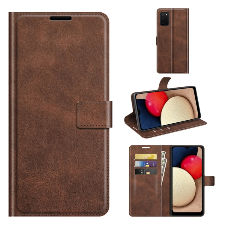 Retro Calf Pattern Buckle Horizontal Flip Leather Case with Holder & Card Slots & Wallet, For Samsung Galaxy A03s 164mm, For Sharp Aquos R6, For ASUS Zenfone 8 ZS590KS, For OPPO A54 4G