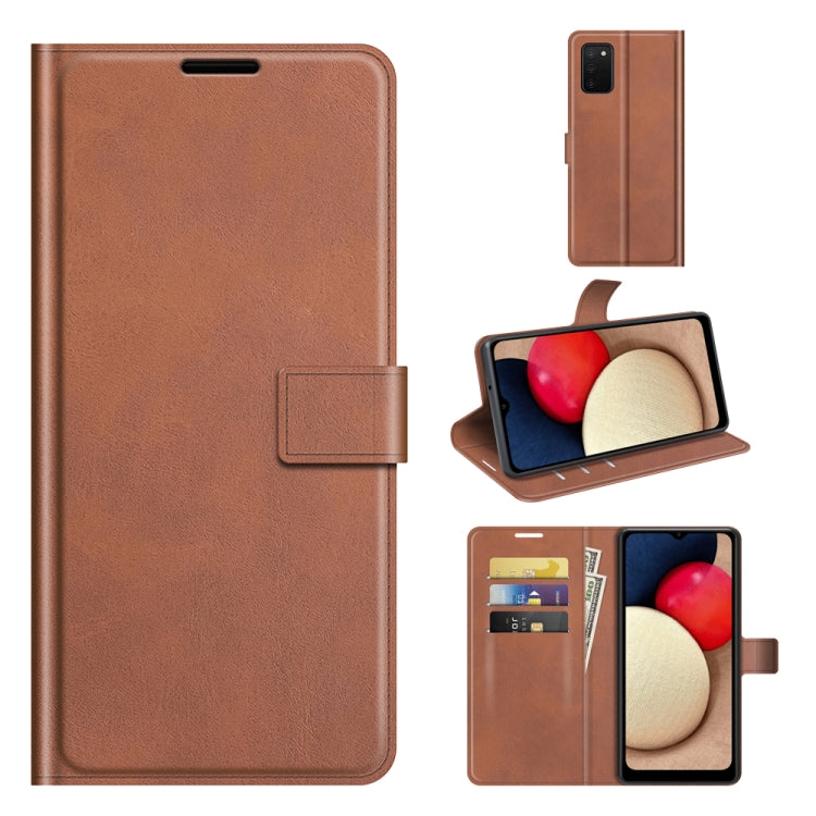 Retro Calf Pattern Buckle Horizontal Flip Leather Case with Holder & Card Slots & Wallet, For Samsung Galaxy A03s 164mm, For Sharp Aquos R6, For ASUS Zenfone 8 ZS590KS, For OPPO A54 4G