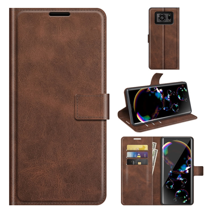 Retro Calf Pattern Buckle Horizontal Flip Leather Case with Holder & Card Slots & Wallet, For Samsung Galaxy A03s 164mm, For Sharp Aquos R6, For ASUS Zenfone 8 ZS590KS, For OPPO A54 4G