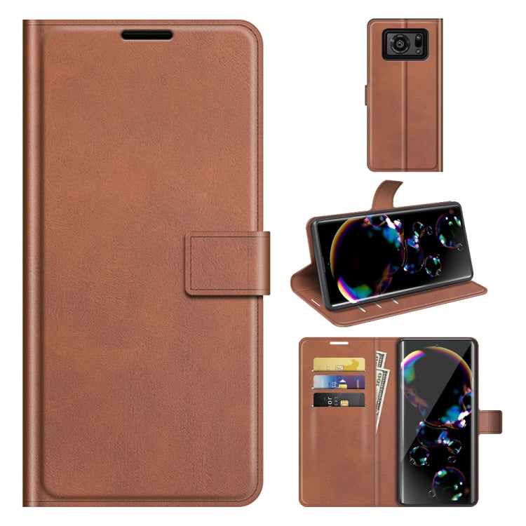 Retro Calf Pattern Buckle Horizontal Flip Leather Case with Holder & Card Slots & Wallet, For Samsung Galaxy A03s 164mm, For Sharp Aquos R6, For ASUS Zenfone 8 ZS590KS, For OPPO A54 4G