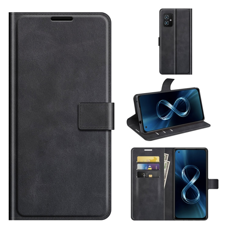 Retro Calf Pattern Buckle Horizontal Flip Leather Case with Holder & Card Slots & Wallet, For Samsung Galaxy A03s 164mm, For Sharp Aquos R6, For ASUS Zenfone 8 ZS590KS, For OPPO A54 4G