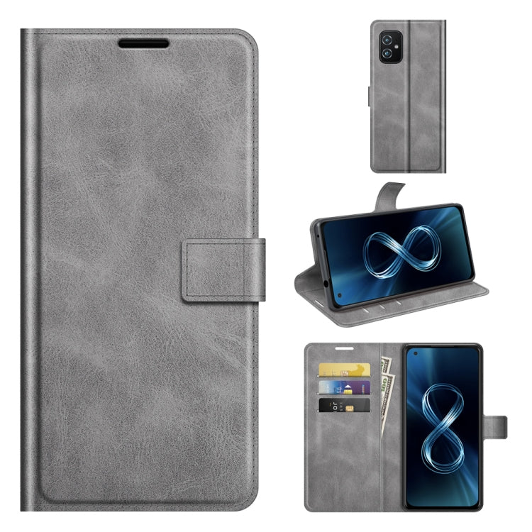 Retro Calf Pattern Buckle Horizontal Flip Leather Case with Holder & Card Slots & Wallet, For Samsung Galaxy A03s 164mm, For Sharp Aquos R6, For ASUS Zenfone 8 ZS590KS, For OPPO A54 4G