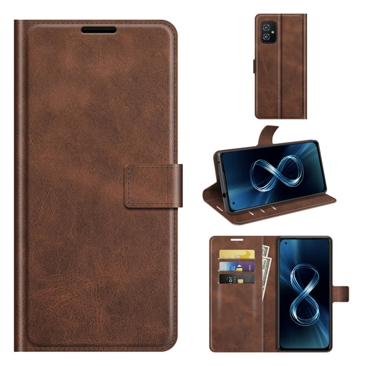 Retro Calf Pattern Buckle Horizontal Flip Leather Case with Holder & Card Slots & Wallet, For Samsung Galaxy A03s 164mm, For Sharp Aquos R6, For ASUS Zenfone 8 ZS590KS, For OPPO A54 4G