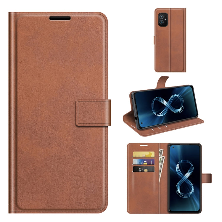 Retro Calf Pattern Buckle Horizontal Flip Leather Case with Holder & Card Slots & Wallet, For Samsung Galaxy A03s 164mm, For Sharp Aquos R6, For ASUS Zenfone 8 ZS590KS, For OPPO A54 4G