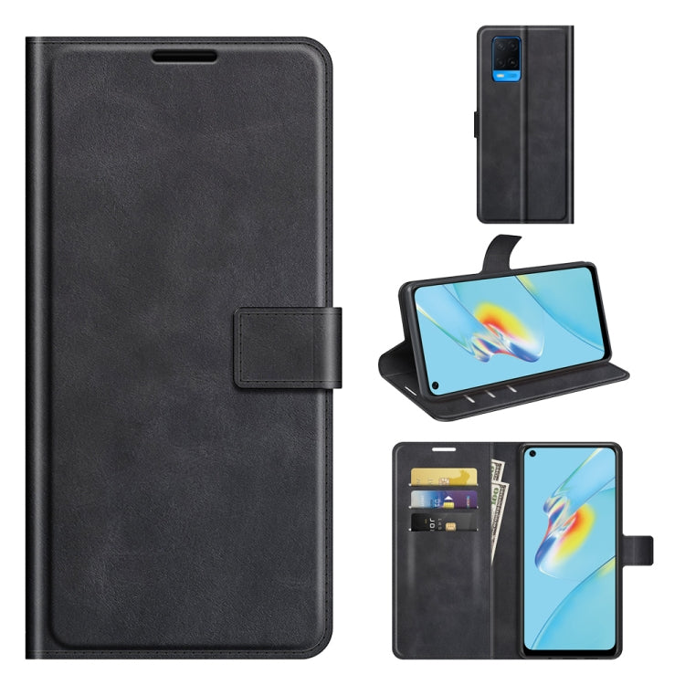 Retro Calf Pattern Buckle Horizontal Flip Leather Case with Holder & Card Slots & Wallet, For Samsung Galaxy A03s 164mm, For Sharp Aquos R6, For ASUS Zenfone 8 ZS590KS, For OPPO A54 4G