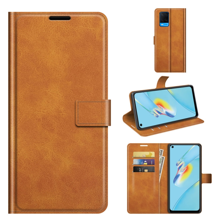 Retro Calf Pattern Buckle Horizontal Flip Leather Case with Holder & Card Slots & Wallet, For Samsung Galaxy A03s 164mm, For Sharp Aquos R6, For ASUS Zenfone 8 ZS590KS, For OPPO A54 4G