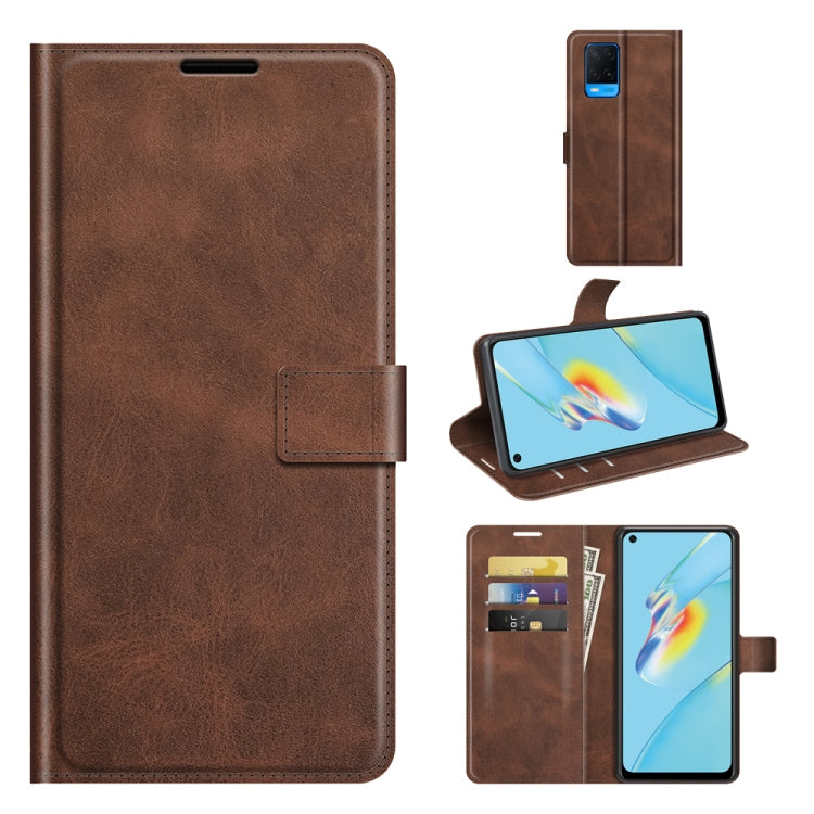 Retro Calf Pattern Buckle Horizontal Flip Leather Case with Holder & Card Slots & Wallet, For Samsung Galaxy A03s 164mm, For Sharp Aquos R6, For ASUS Zenfone 8 ZS590KS, For OPPO A54 4G