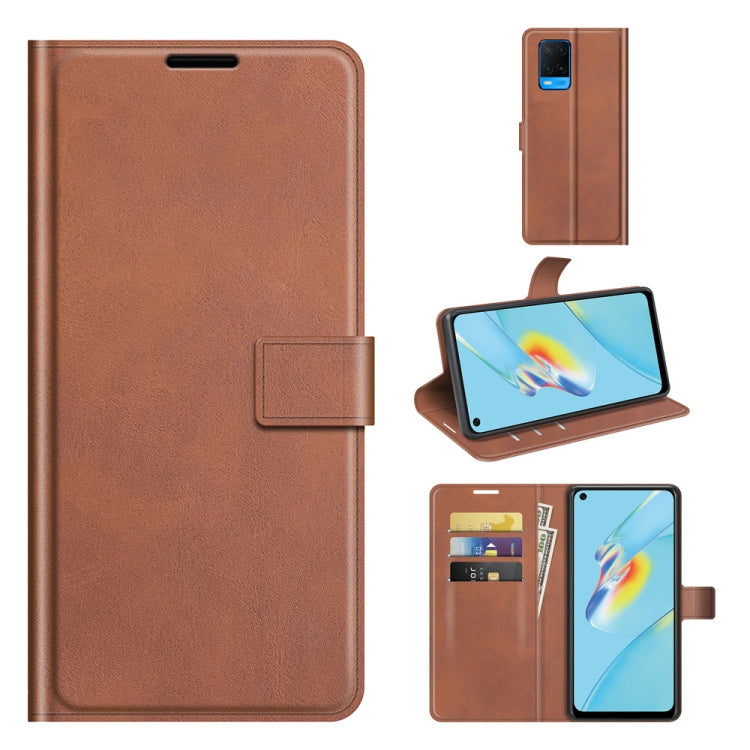 Retro Calf Pattern Buckle Horizontal Flip Leather Case with Holder & Card Slots & Wallet, For Samsung Galaxy A03s 164mm, For Sharp Aquos R6, For ASUS Zenfone 8 ZS590KS, For OPPO A54 4G