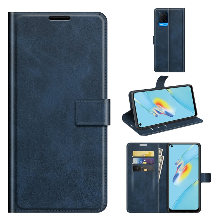 Retro Calf Pattern Buckle Horizontal Flip Leather Case with Holder & Card Slots & Wallet, For Samsung Galaxy A03s 164mm, For Sharp Aquos R6, For ASUS Zenfone 8 ZS590KS, For OPPO A54 4G