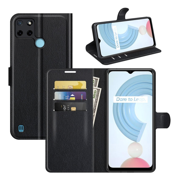 For OPPO Realme C21Y Litchi Texture Horizontal Flip Protective Case with Holder & Card Slots & Wallet, For OPPO Realme C21Y