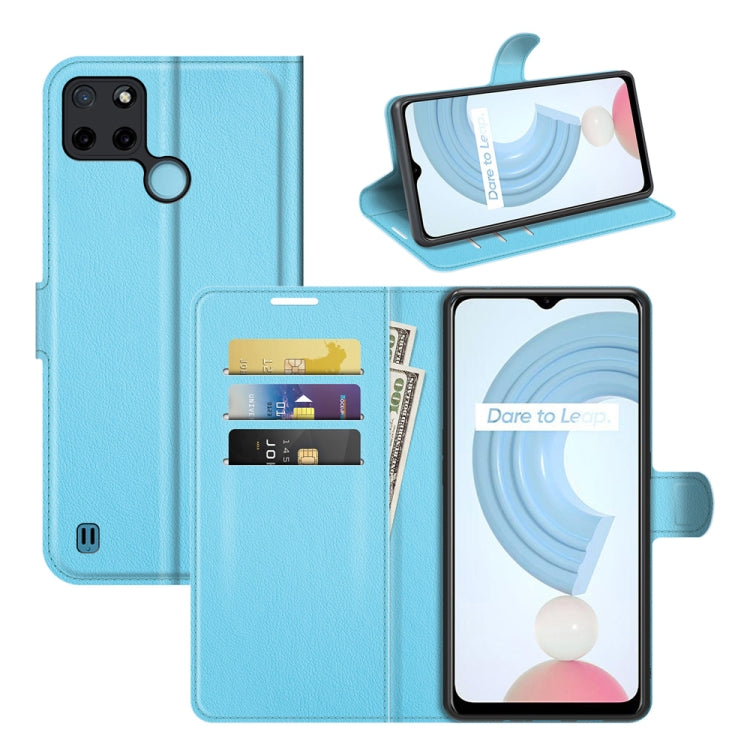 For OPPO Realme C21Y Litchi Texture Horizontal Flip Protective Case with Holder & Card Slots & Wallet, For OPPO Realme C21Y