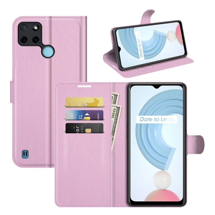 For OPPO Realme C21Y Litchi Texture Horizontal Flip Protective Case with Holder & Card Slots & Wallet, For OPPO Realme C21Y