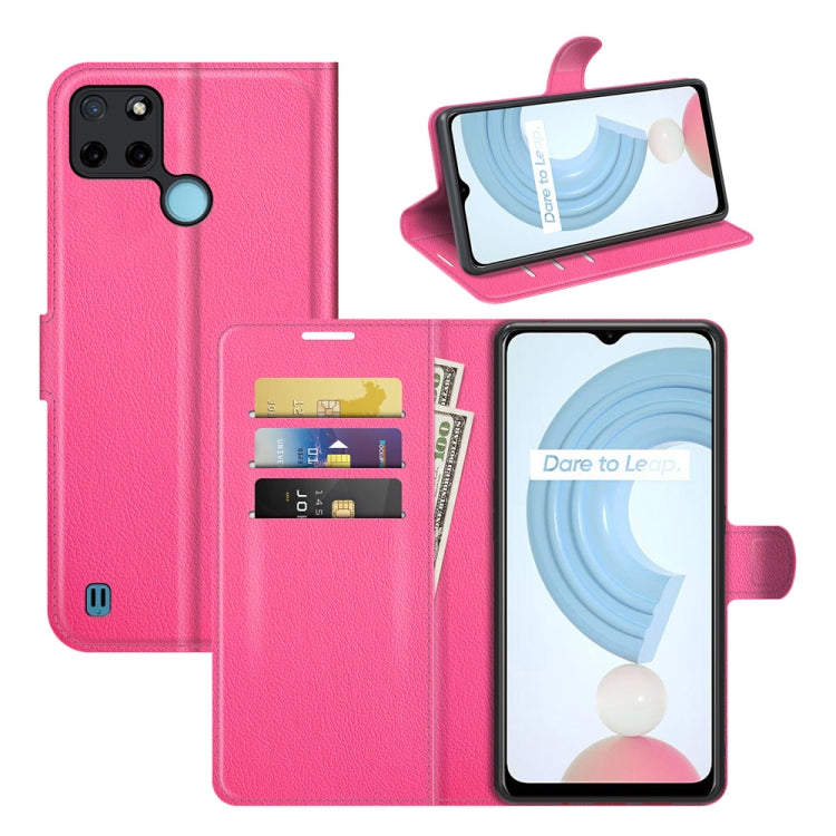 For OPPO Realme C21Y Litchi Texture Horizontal Flip Protective Case with Holder & Card Slots & Wallet, For OPPO Realme C21Y