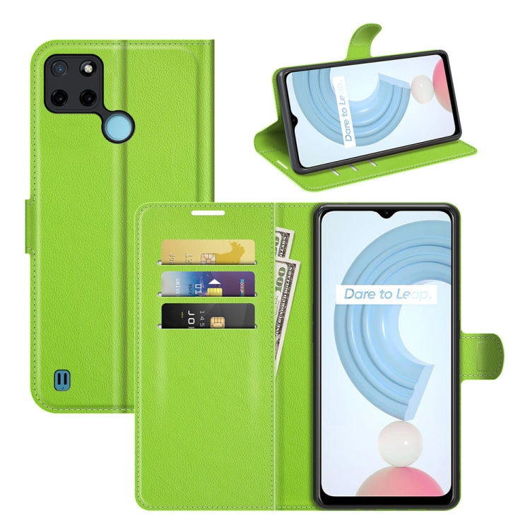 For OPPO Realme C21Y Litchi Texture Horizontal Flip Protective Case with Holder & Card Slots & Wallet, For OPPO Realme C21Y